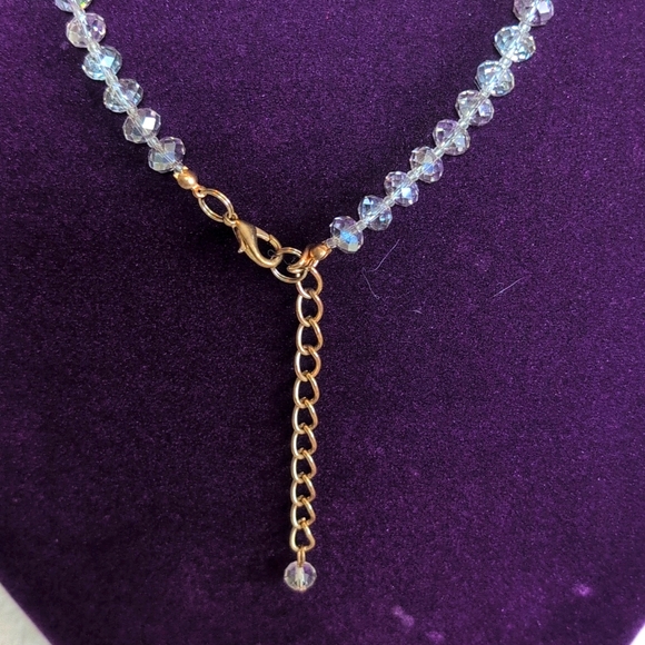 Necklace, Multi-Faceted Crystal Beaded - Picture 4 of 10